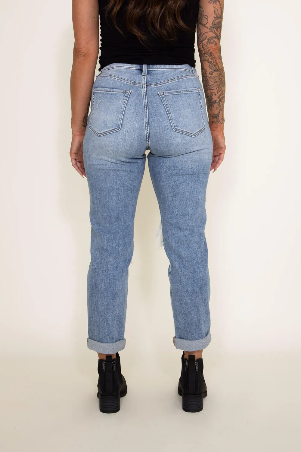 Eunina Rocky High Rise Boyfriend Jeans for Women | E0001880ZZ-BINGE
