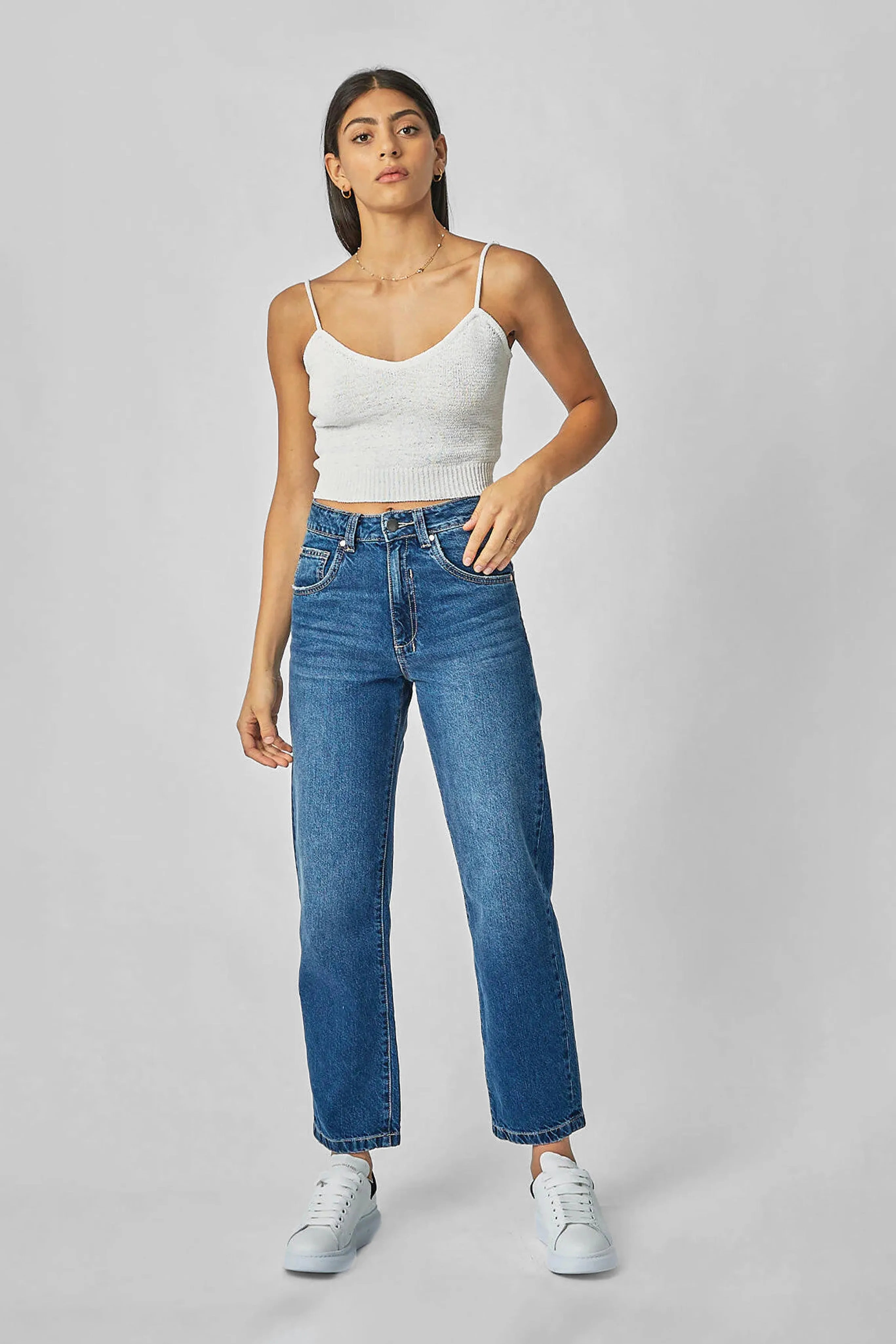 Evie Wide Leg Blur Blue Jeans