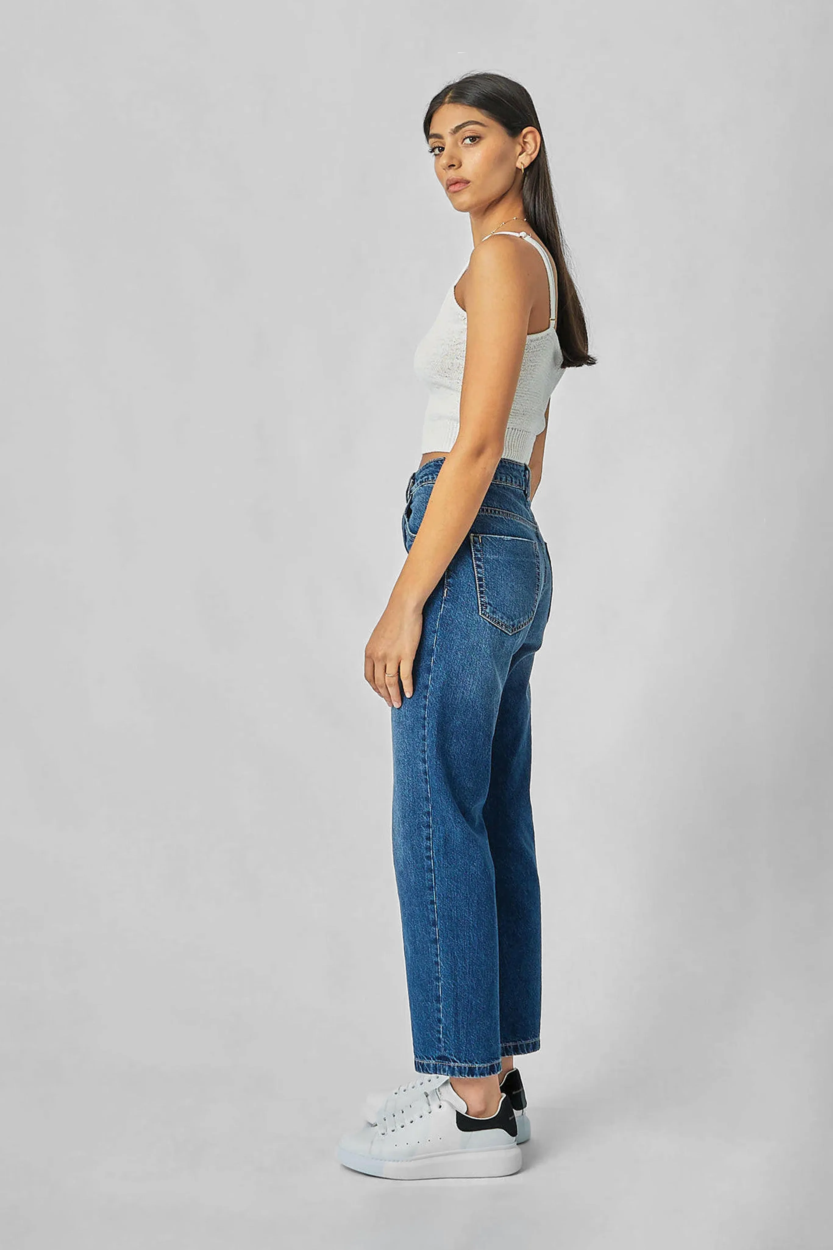 Evie Wide Leg Blur Blue Jeans