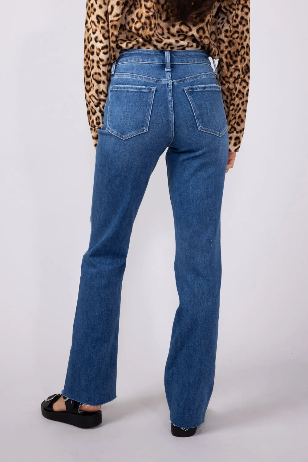 Flying Monkey High Rise Straight Clean Jeans for Women | F6029