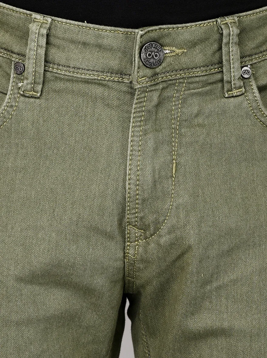 Green Slim Fit Jeans | JadeBlue