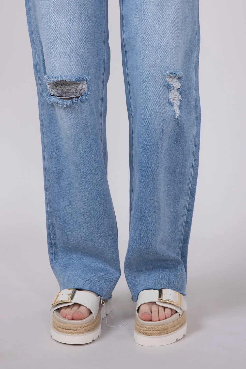 Hidden Ella High Rise Wide Straight Leg Jeans for Women | HD1706WS-ML