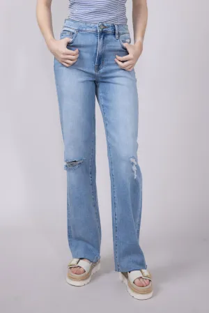 Hidden Ella High Rise Wide Straight Leg Jeans for Women | HD1706WS-ML