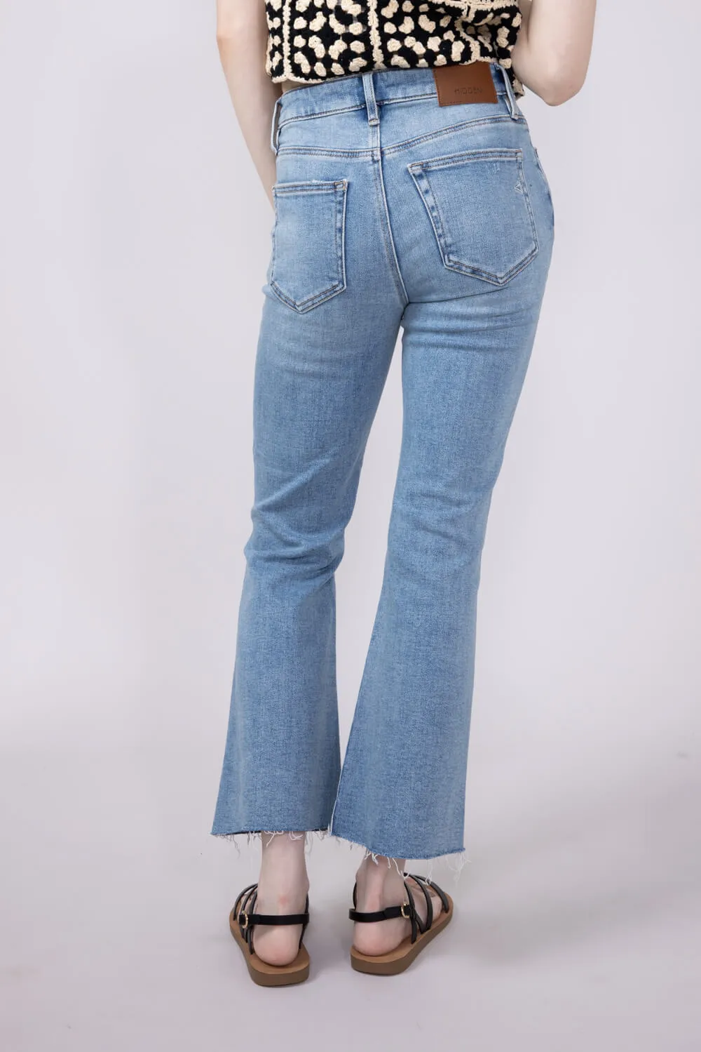 Hidden Happi High Rise Crop Flare Jeans for Women | HD3221C-ML