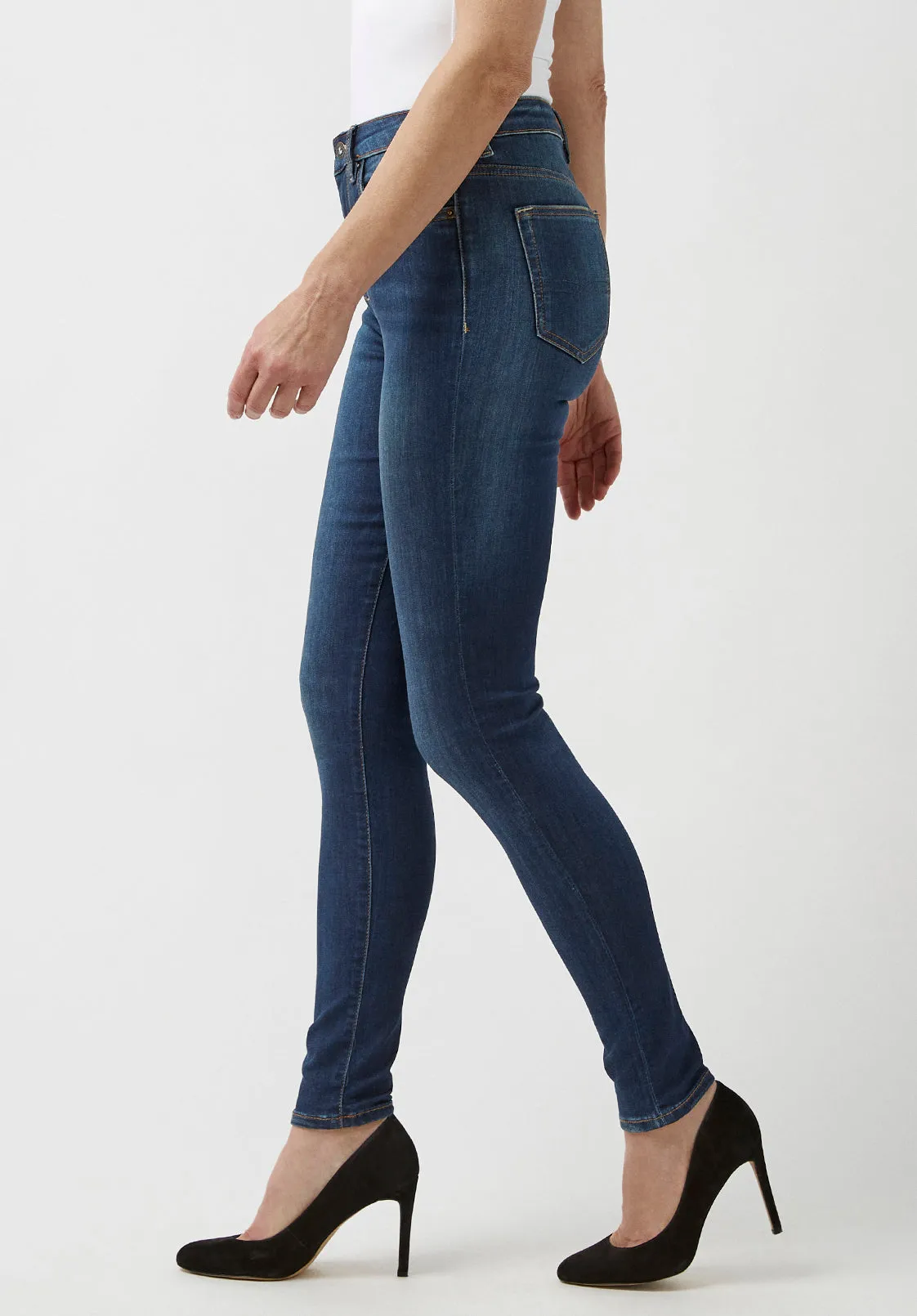 High Rise Skinny Skylar Women's Jeans, Night Rain Indigo - BL15703