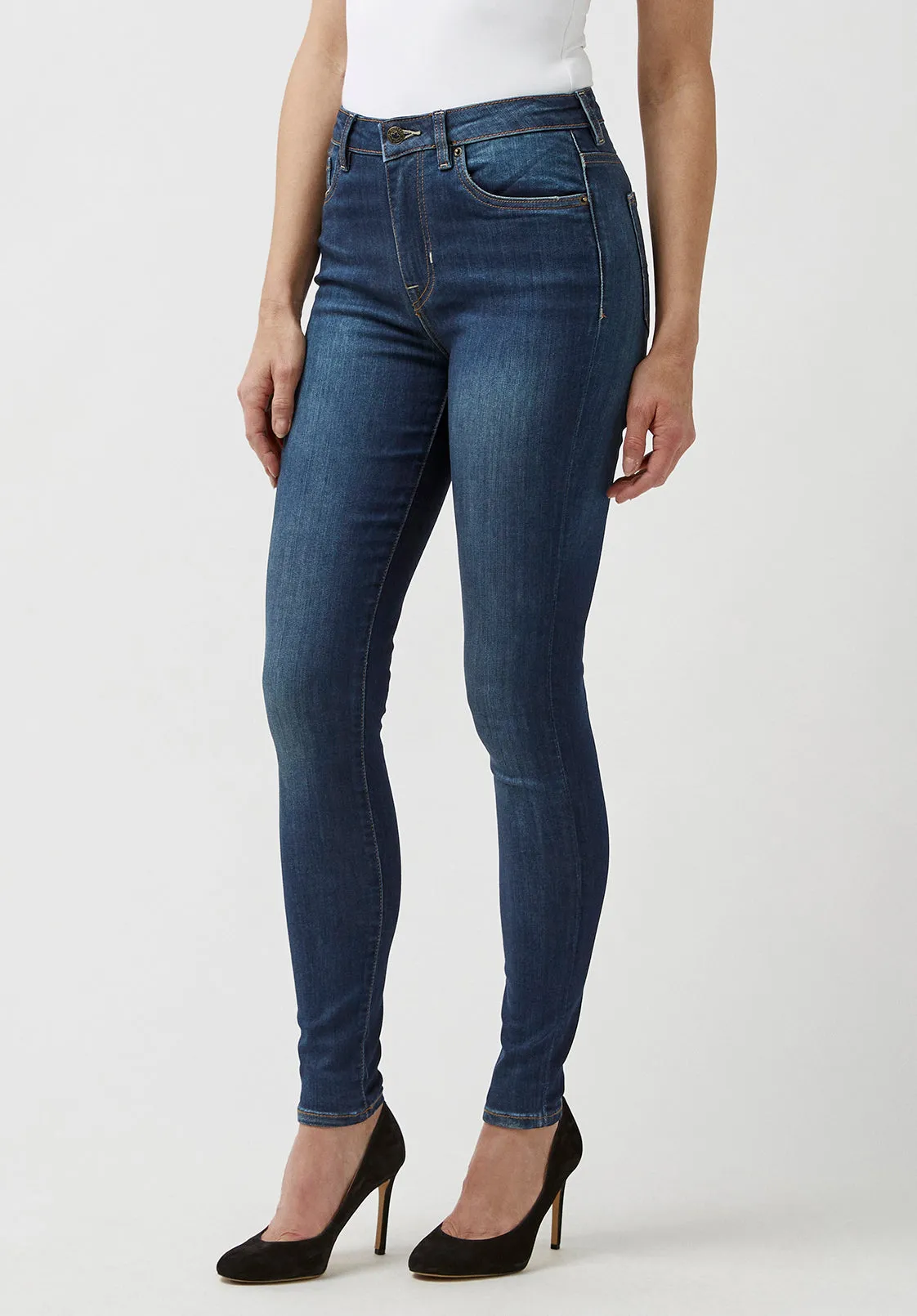 High Rise Skinny Skylar Women's Jeans, Night Rain Indigo - BL15703