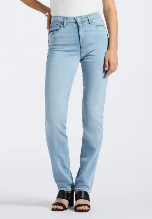 High Rise Straight Jayden Women's Jeans, Light & Soft Blue - BL15837