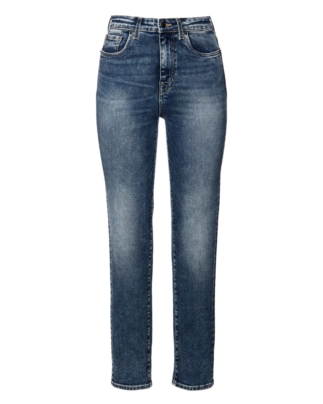 High Rise Straight Jayden Women's Jeans, Stonewashed Indigo - BL15836