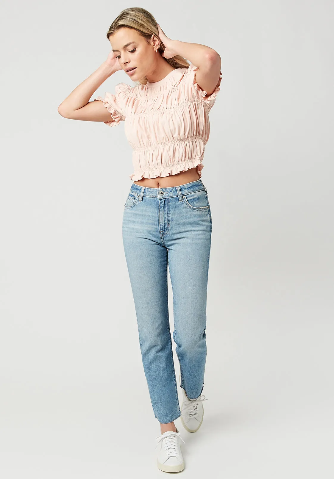 High Rise Straight Jayden Women's Jeans, Vintage Wash - BL15792