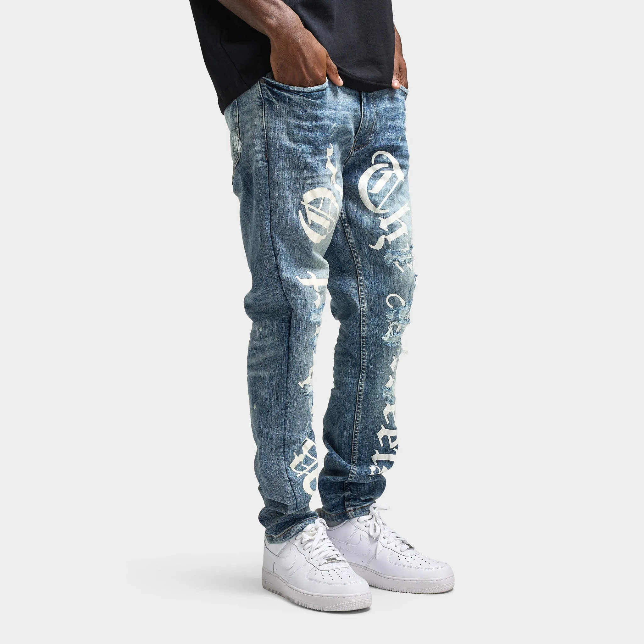 Hoodrich Edge Jeans Blue / White