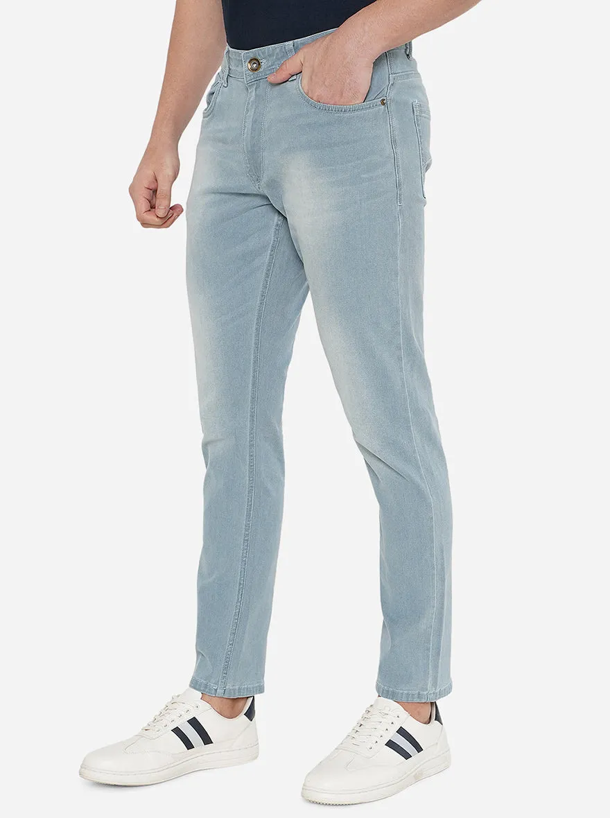 Ice Blue Washed Straight Fit Jeans | JadeBlue