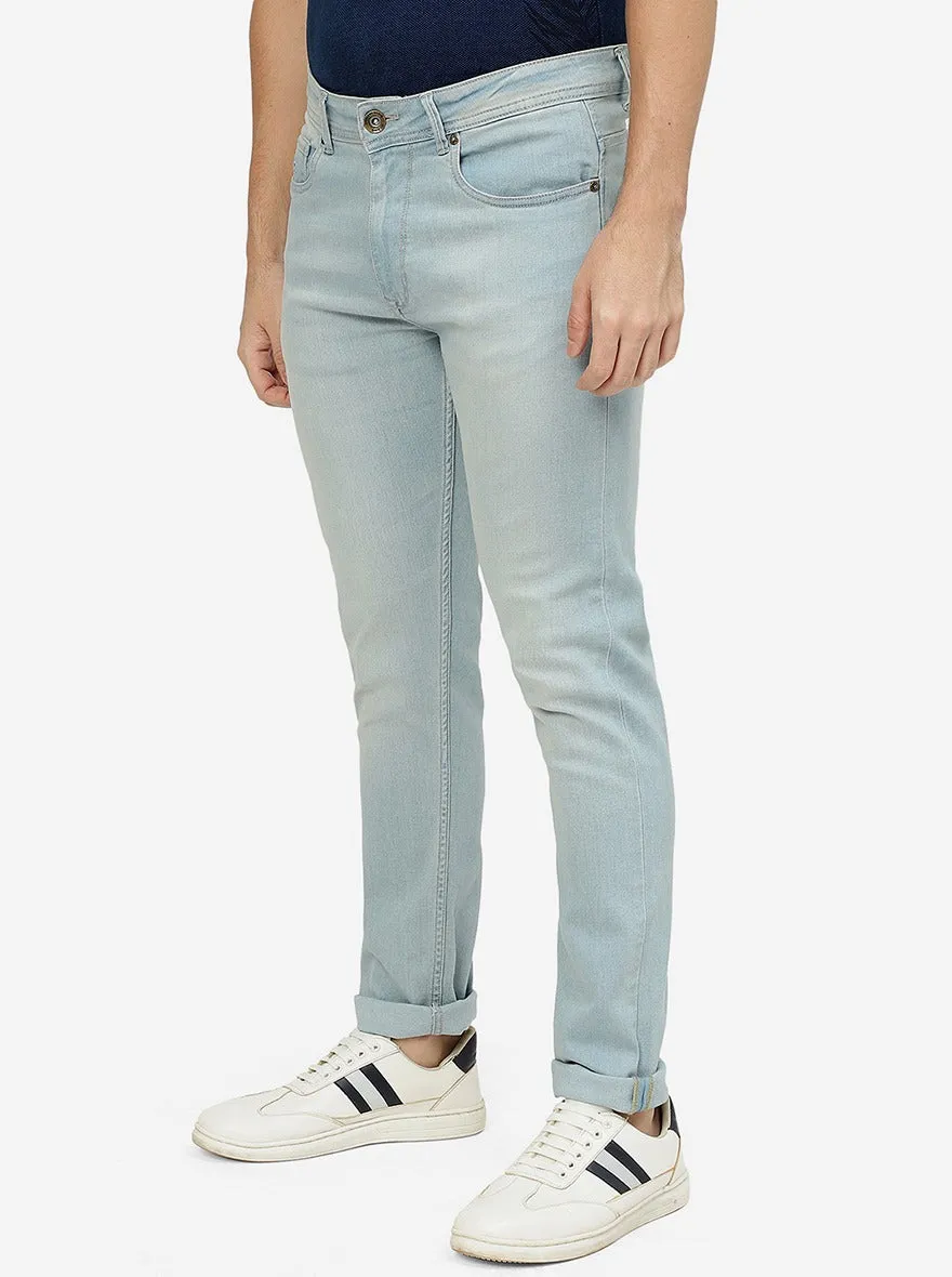 Ice Blue Washed Straight Fit Jeans | JadeBlue