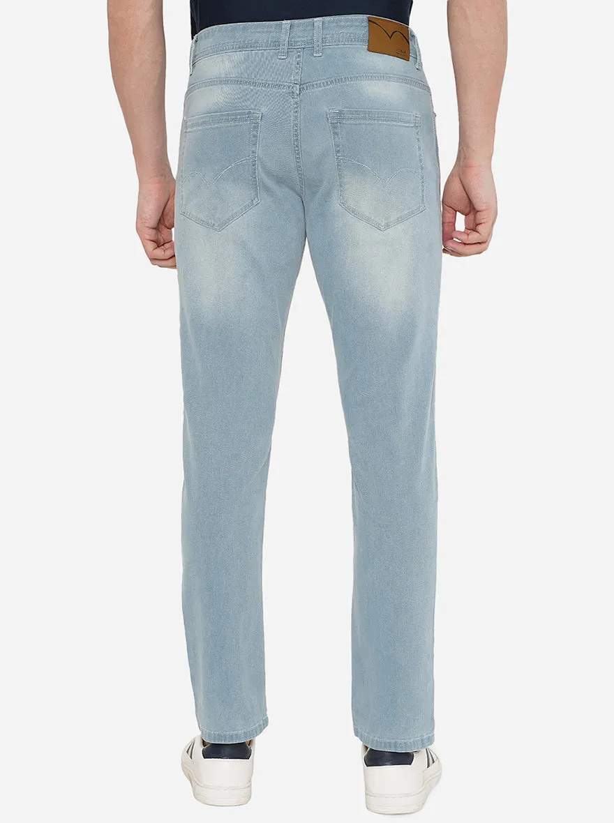 Ice Blue Washed Straight Fit Jeans | JadeBlue