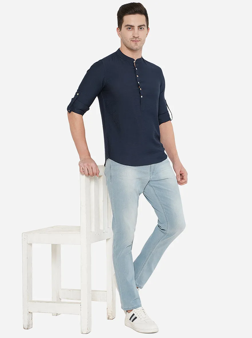 Ice Blue Washed Straight Fit Jeans | JadeBlue