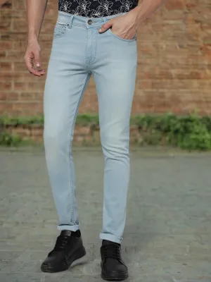 Ice Blue Washed Straight Fit Jeans | JadeBlue