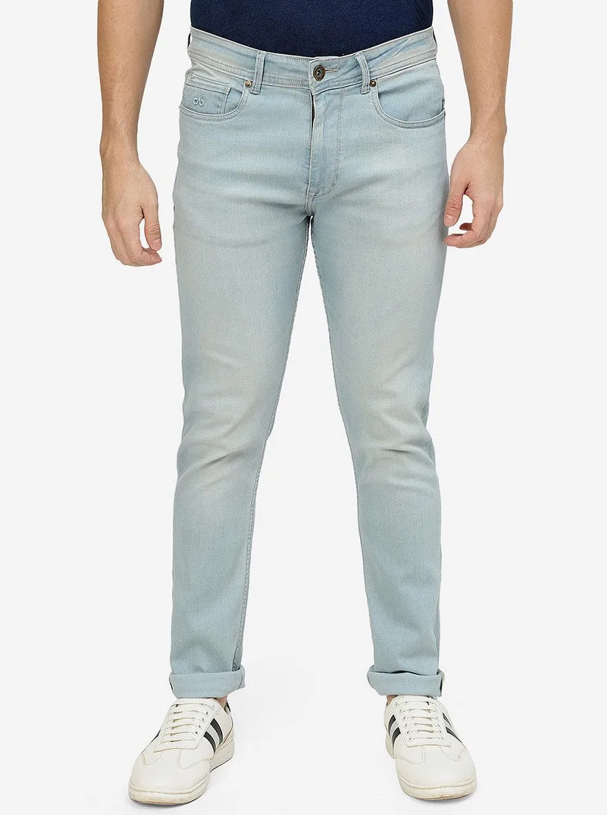 Ice Blue Washed Straight Fit Jeans | JadeBlue