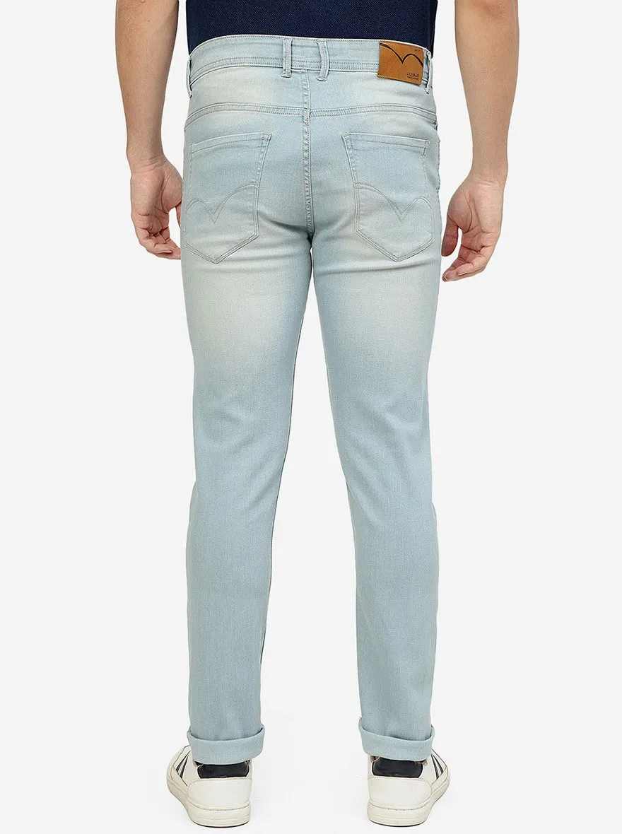 Ice Blue Washed Straight Fit Jeans | JadeBlue