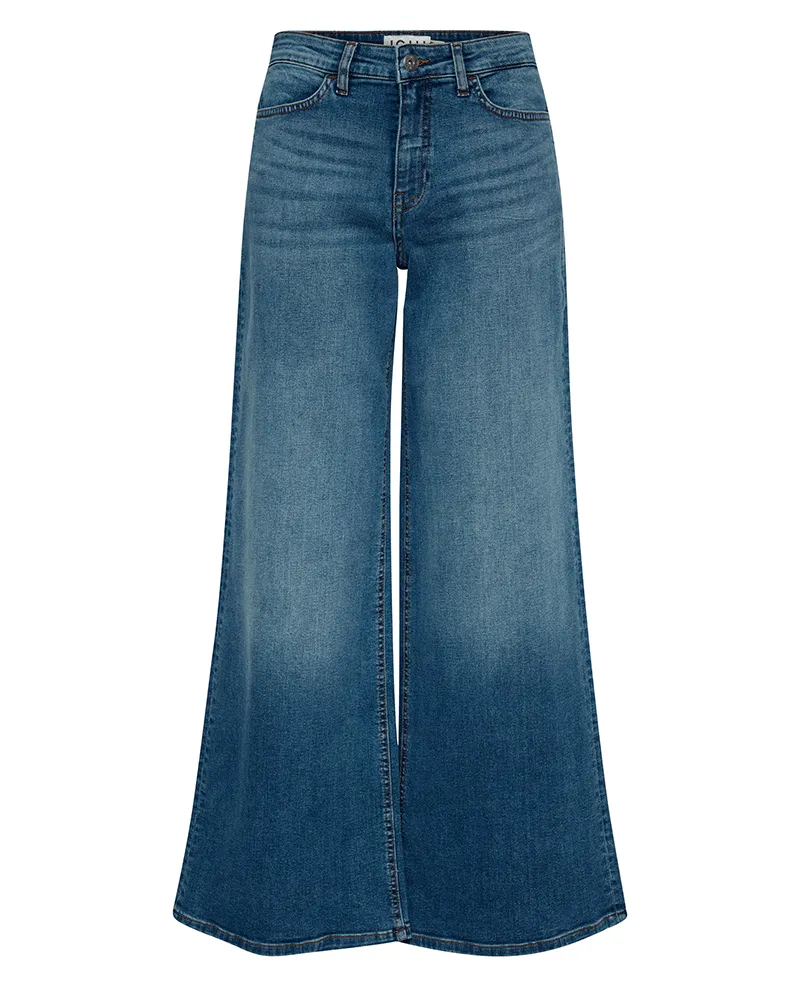 Ichi Twiggy Wide Medium Blue Flare Jeans