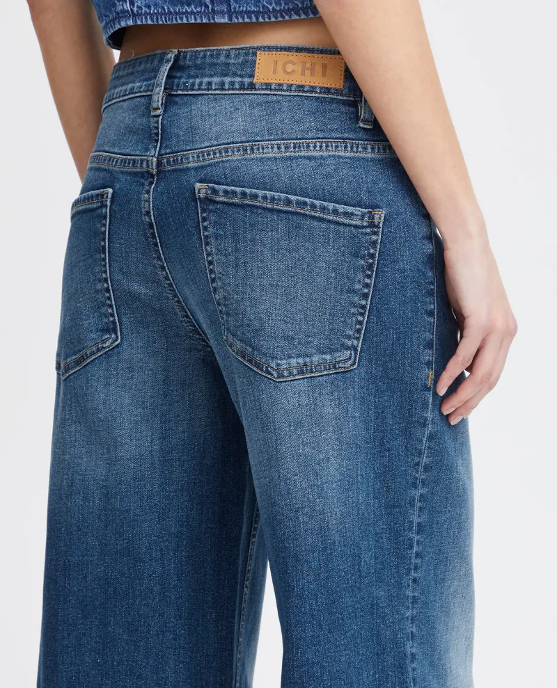 Ichi Twiggy Wide Medium Blue Flare Jeans