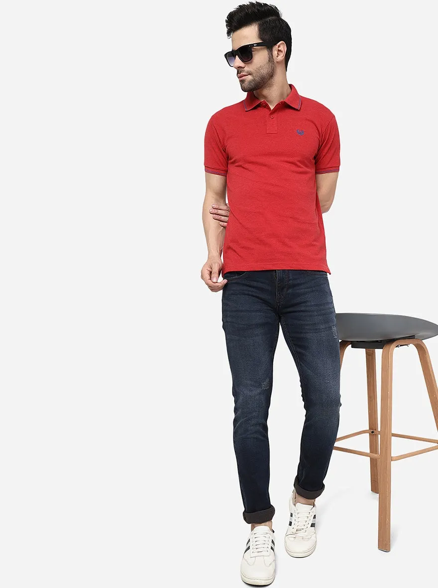 Ink Blue Solid Slim Fit Jeans | JadeBlue