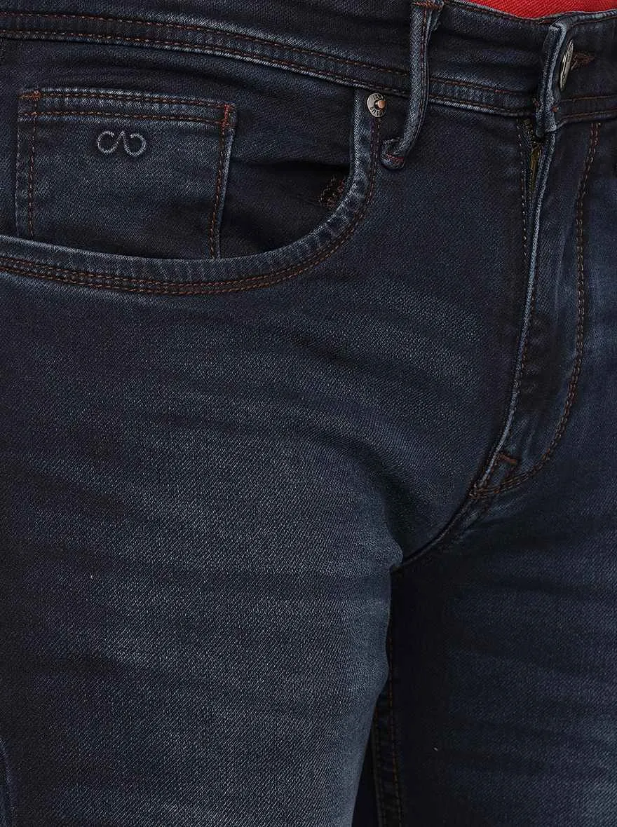 Ink Blue Solid Slim Fit Jeans | JadeBlue