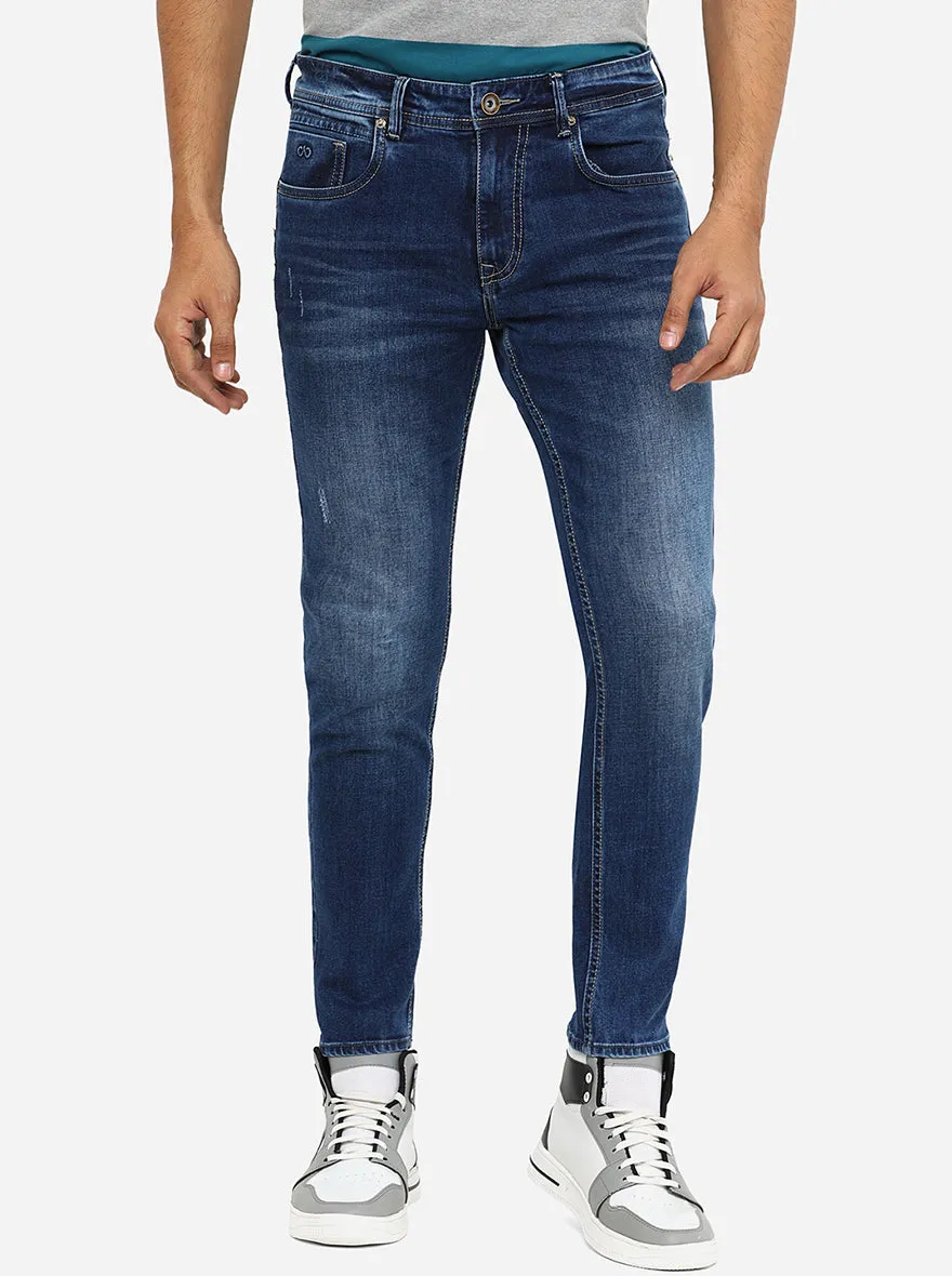Ink Blue Washed Slim Fit Jeans | JadeBlue