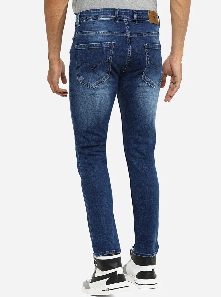 Ink Blue Washed Slim Fit Jeans | JadeBlue