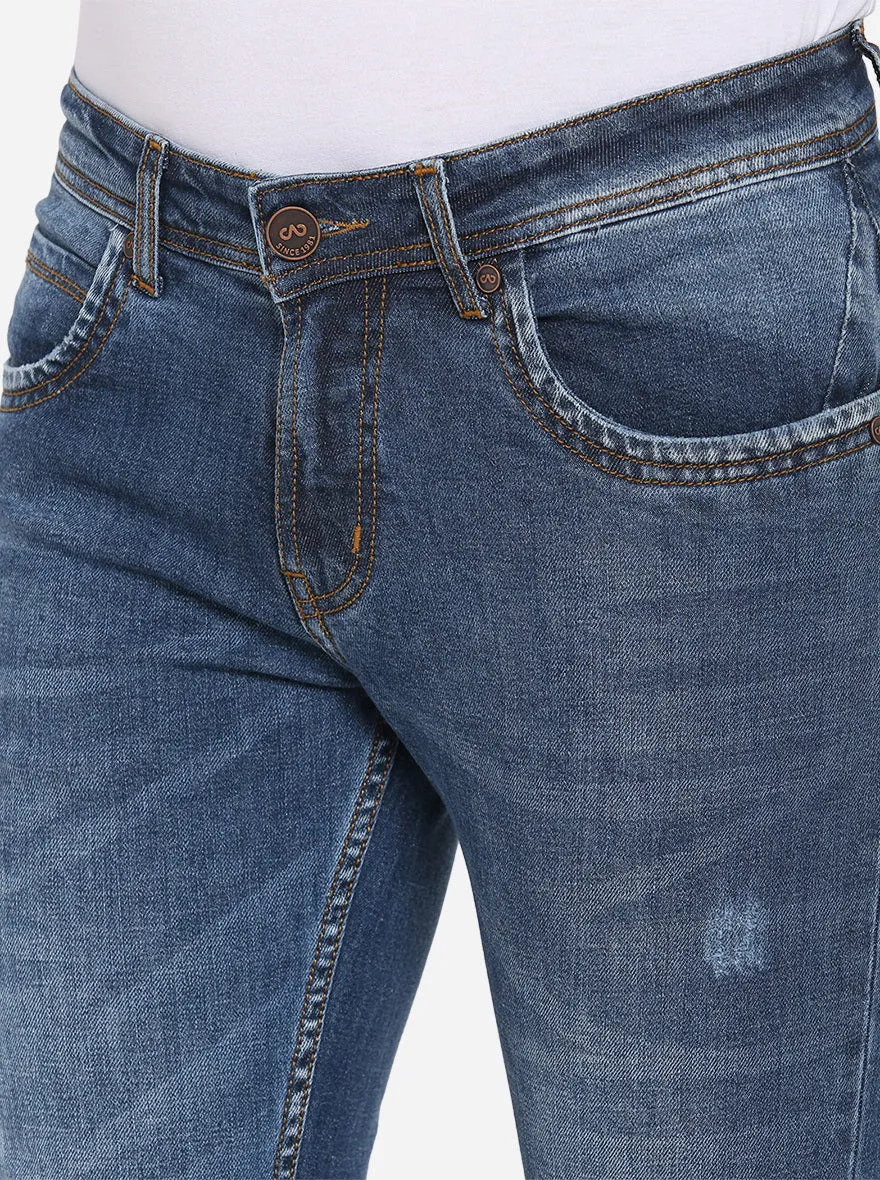 Insignia Blue Solid Slim Fit Jeans | JadeBlue