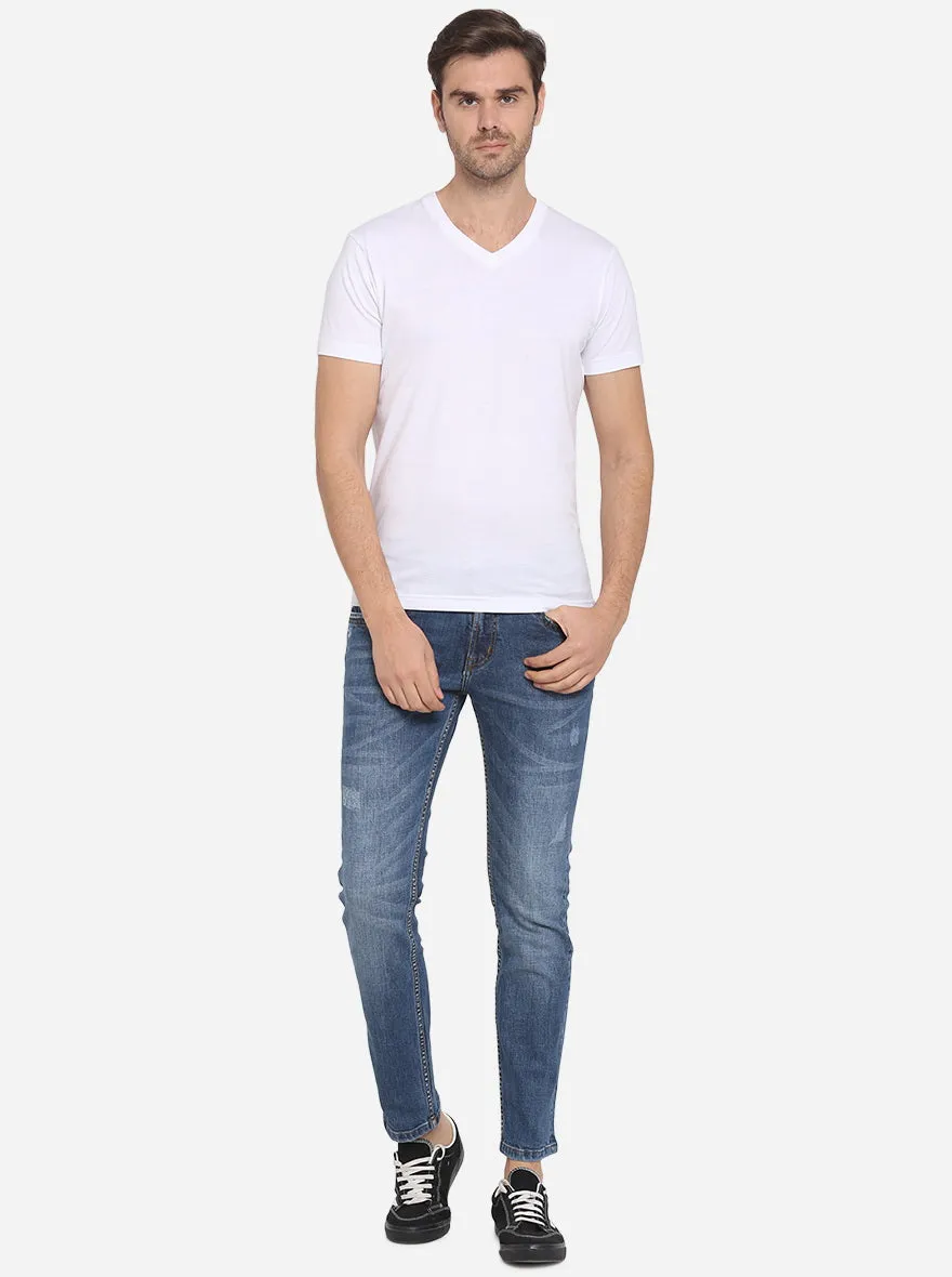Insignia Blue Solid Slim Fit Jeans | JadeBlue