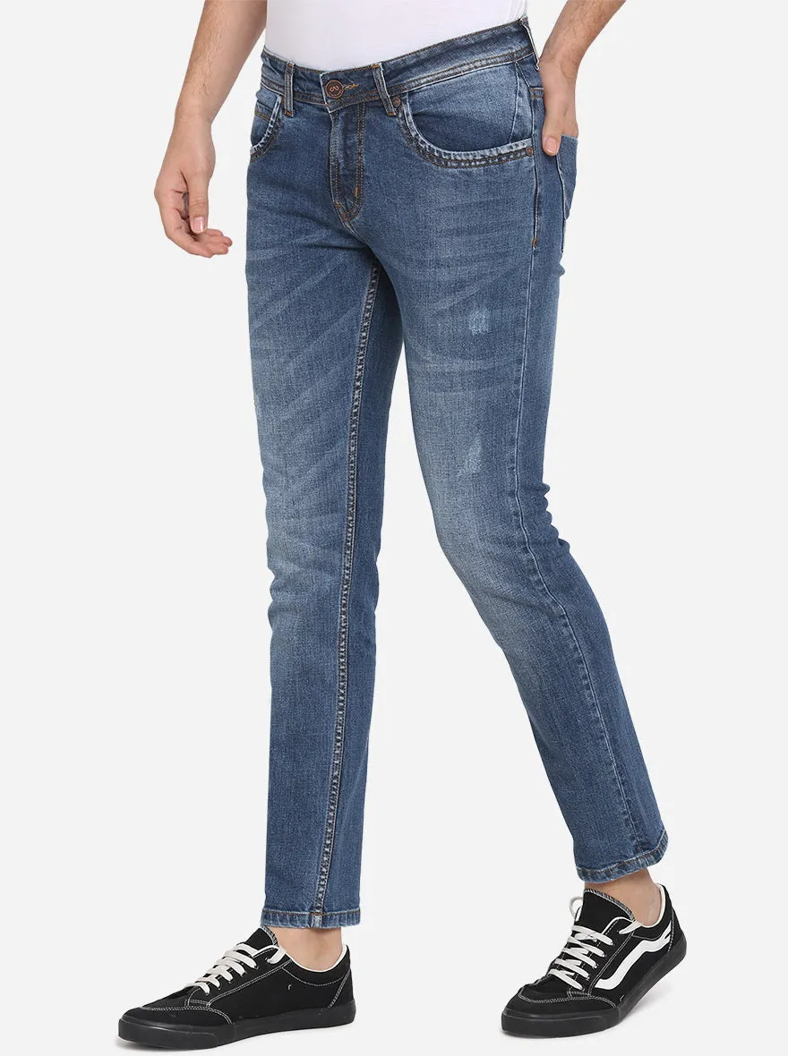Insignia Blue Solid Slim Fit Jeans | JadeBlue