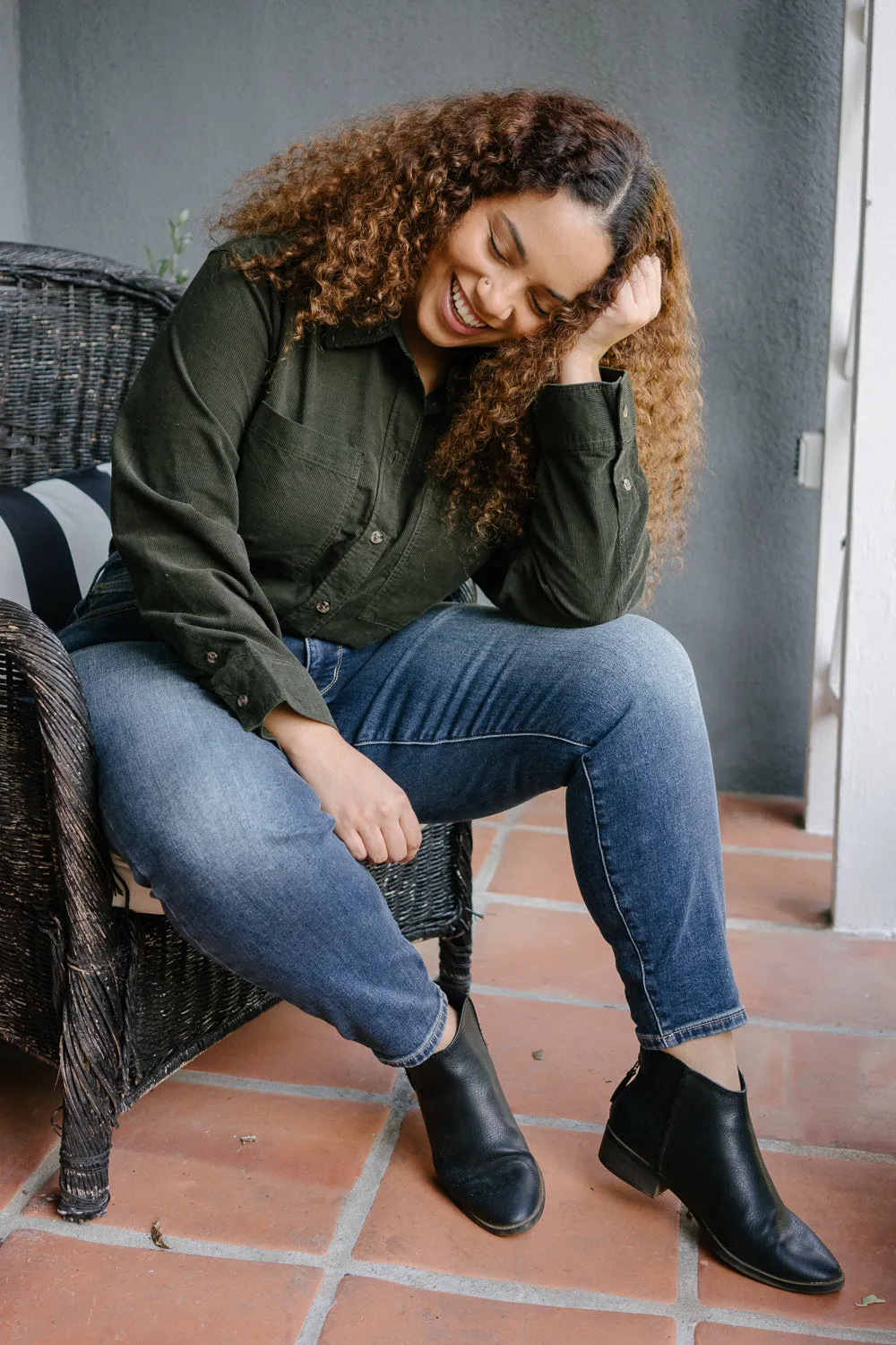 Jennifer Mid Rise Thermal Skinny Jeans - PLUS