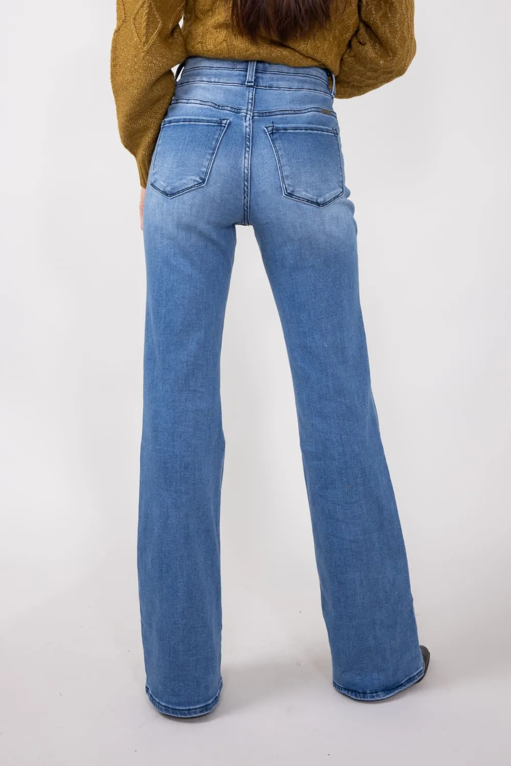 KanCan High-Rise Flared Wide Leg Jeans for Women | KC20020M