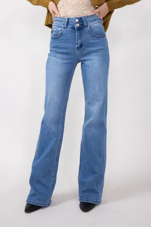 KanCan High-Rise Flared Wide Leg Jeans for Women | KC20020M