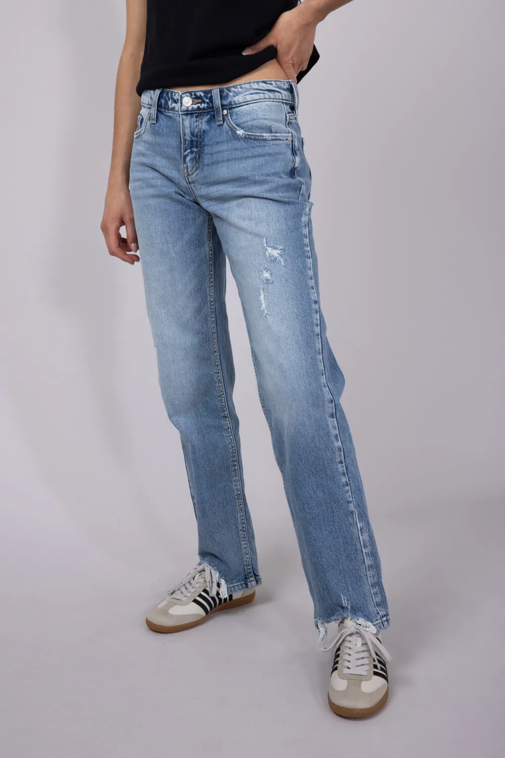 KanCan Mid Rise Straight Jeans for Women | KC9421M