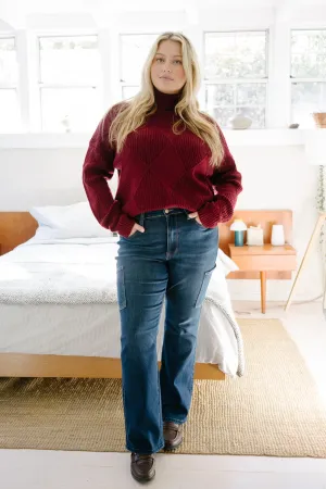 Karla High Rise Cargo Bootcut Jeans - PLUS