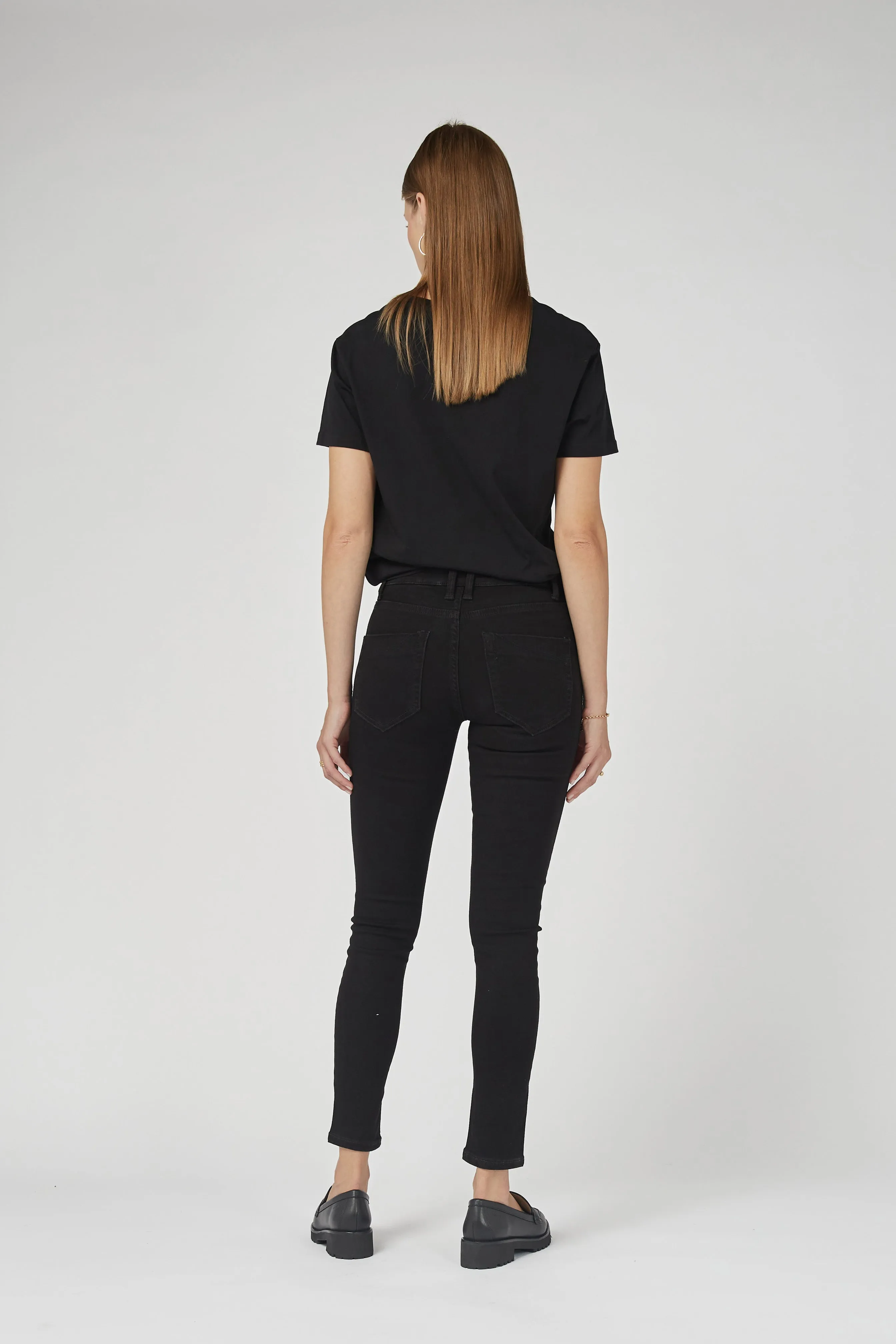 Lauren Mid Rise Black Jeans