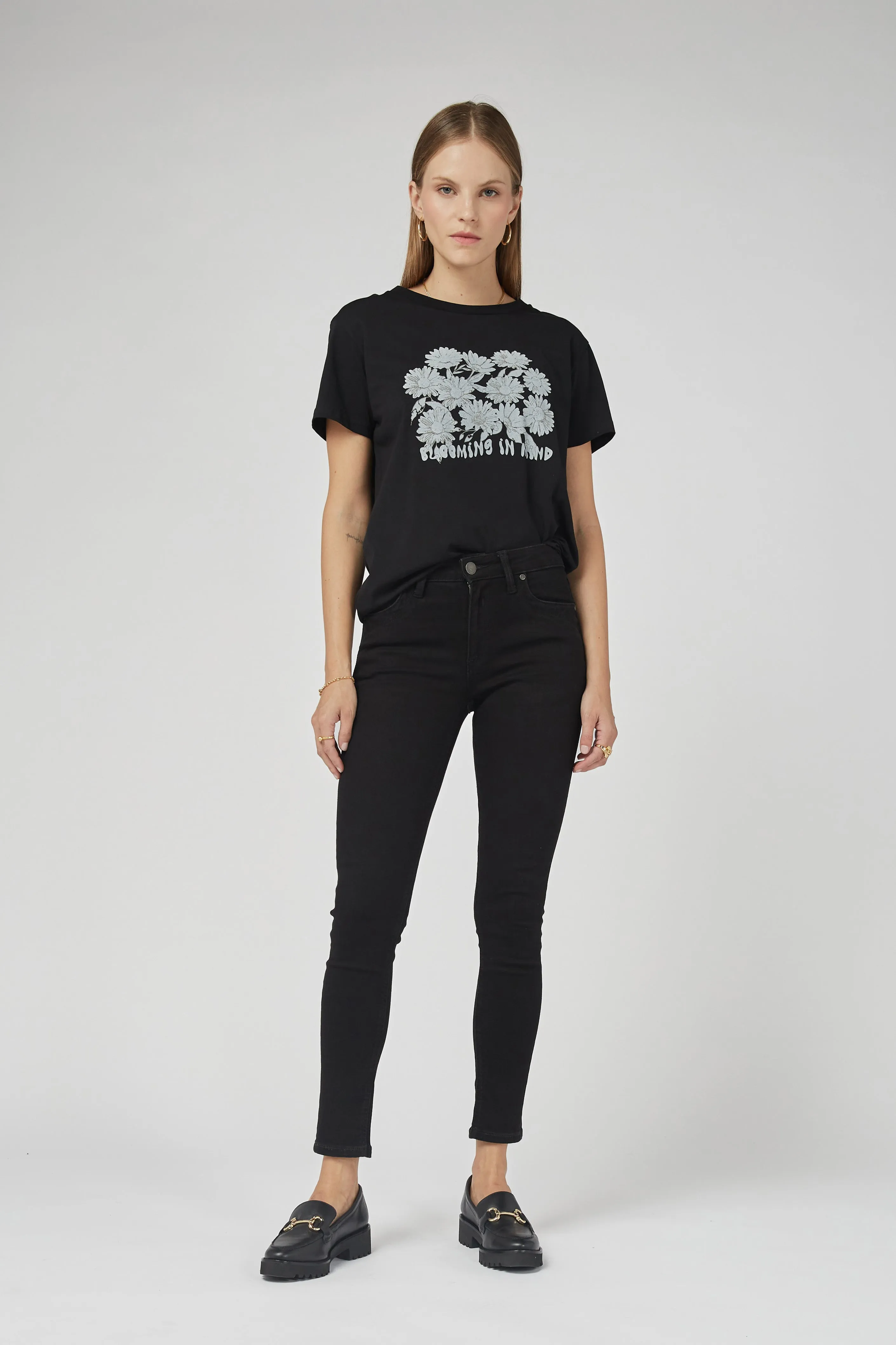 Lauren Mid Rise Black Jeans
