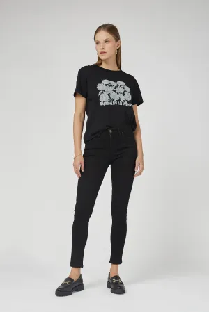 Lauren Mid Rise Black Jeans