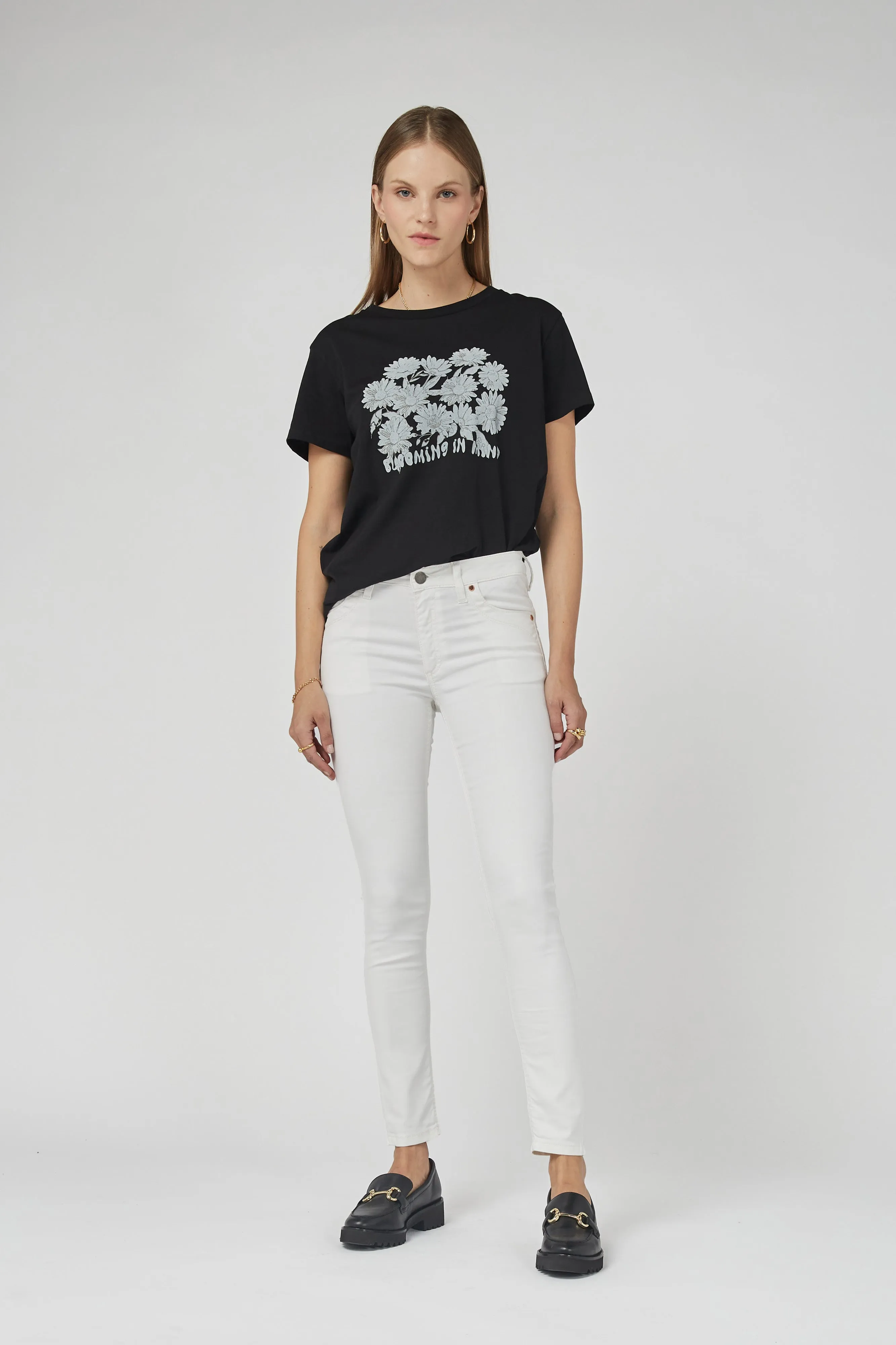 Lauren Mid Rise Coated White Jeans
