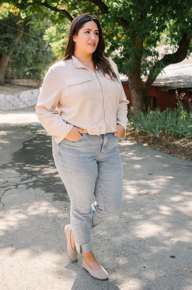 Leah Vintage Wash Boyfriend Jeans - PLUS