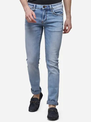 Light Blue Slim Fit Solid Jeans | JadeBlue