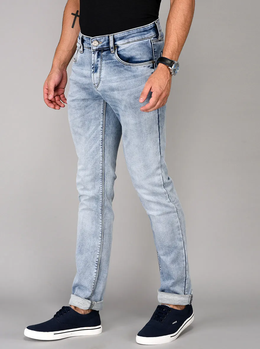 Light Blue Straight Fit Jeans | JadeBlue