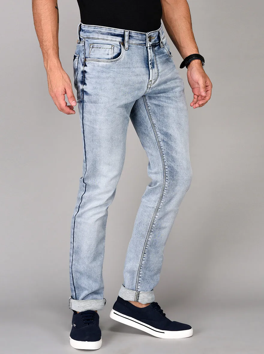 Light Blue Straight Fit Jeans | JadeBlue