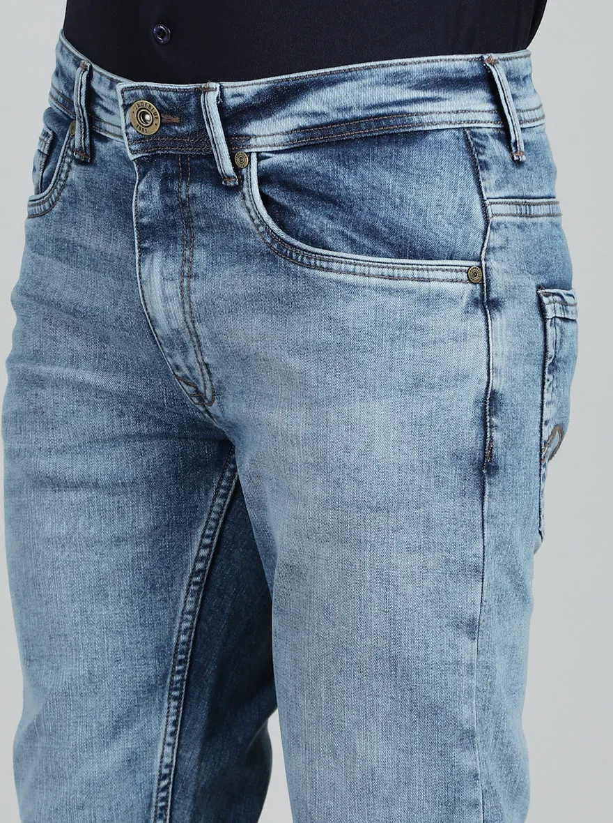 Light Blue Washed Slim Fit Jeans | JadeBlue