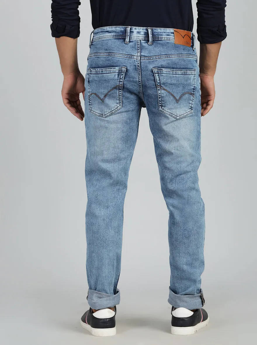 Light Blue Washed Slim Fit Jeans | JadeBlue