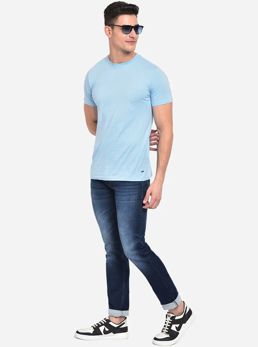 Light Blue Washed Slim Fit Jeans | JadeBlue