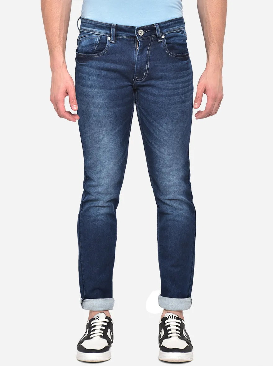 Light Blue Washed Slim Fit Jeans | JadeBlue