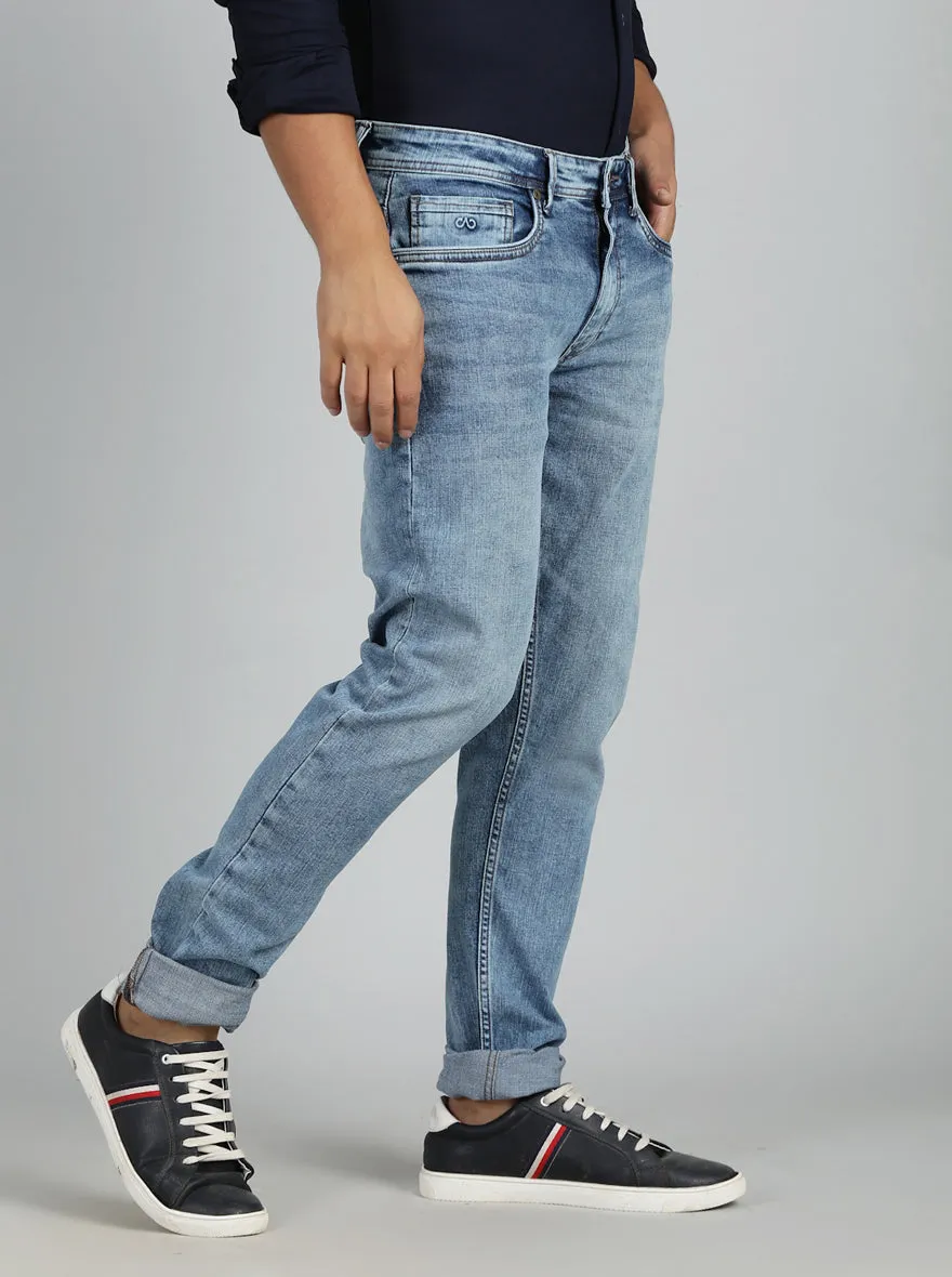 Light Blue Washed Slim Fit Jeans | JadeBlue