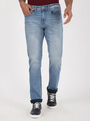 Light Blue Washed Straight Fit Jeans | JadeBlue