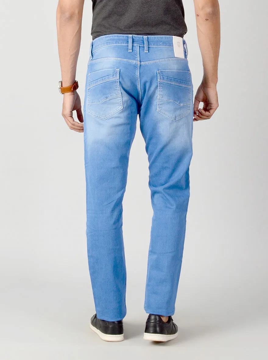 Majolica Blue Washed Slim Fit Jeans | JadeBlue